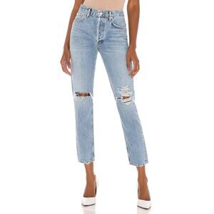 Agolde 'Jamie' Blue High Rise Classic Denim Jean Size 23